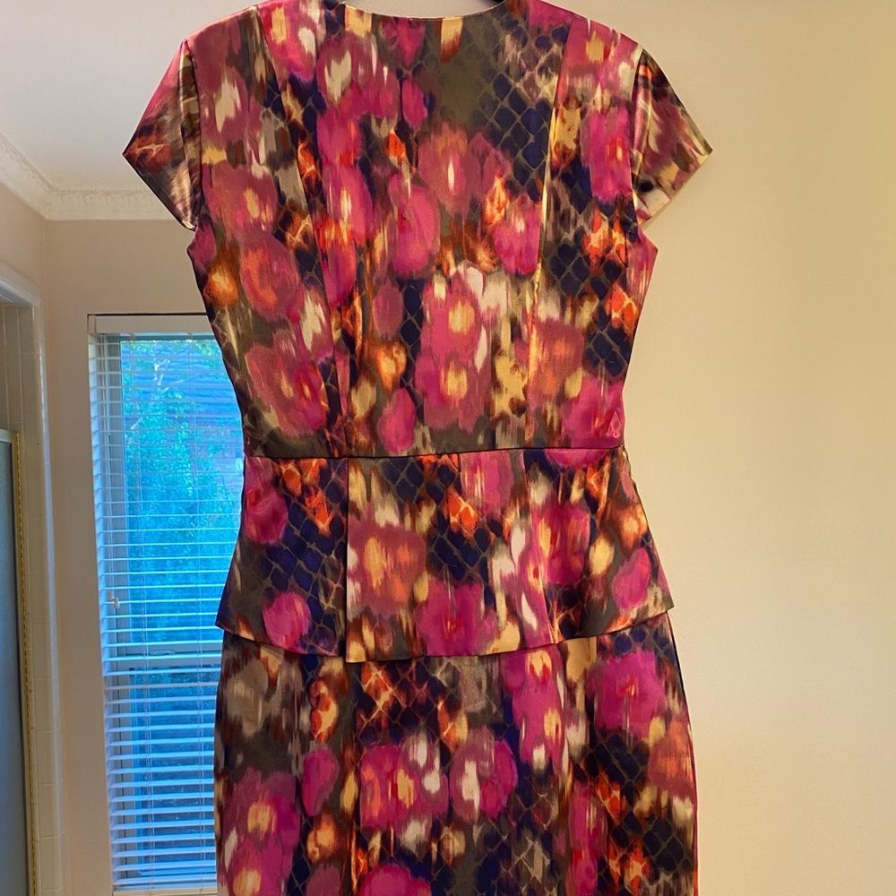 Elie Tahari Ombré Snakeprint Lydia Peplum Dress - Picture 6 of 9